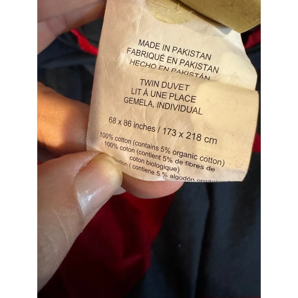 Pottery Barn Teen Twin Duvet PBTeen Rugby Striped Cotton Bedding Preppy Nautical